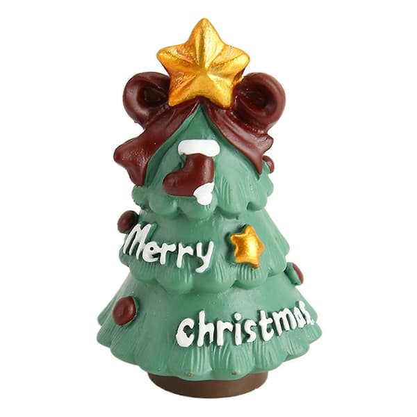 6 stk. mini julefigurer, miljøvenlig harpiks, sød dyrestil, juleminiaturer til dekoration (pingvin)