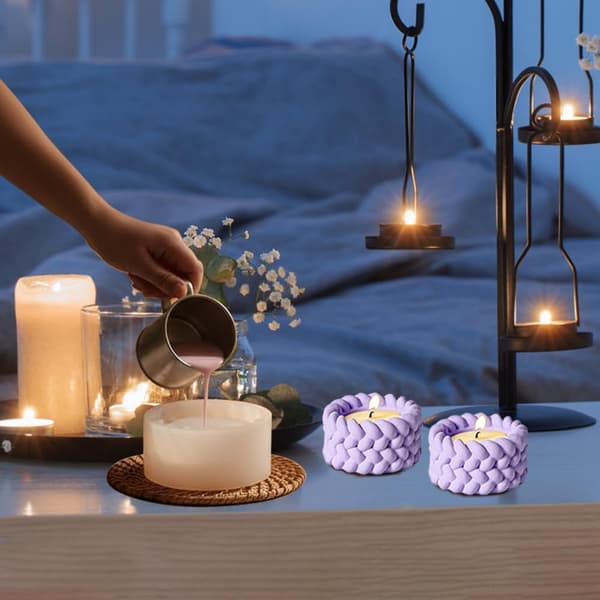 Silikonformar och ljusset med hamprep - Deluxe (Pe)