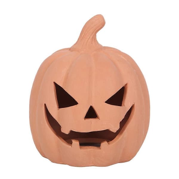 Terracotta pumpa Halloween-dekoration (Peng) Brown 15cm