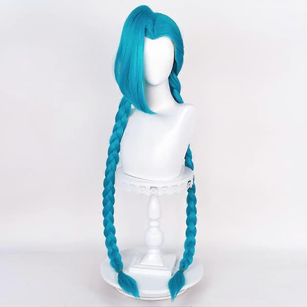 Anime-inspirerad lång flätad cosplay-peruk (Peng)
