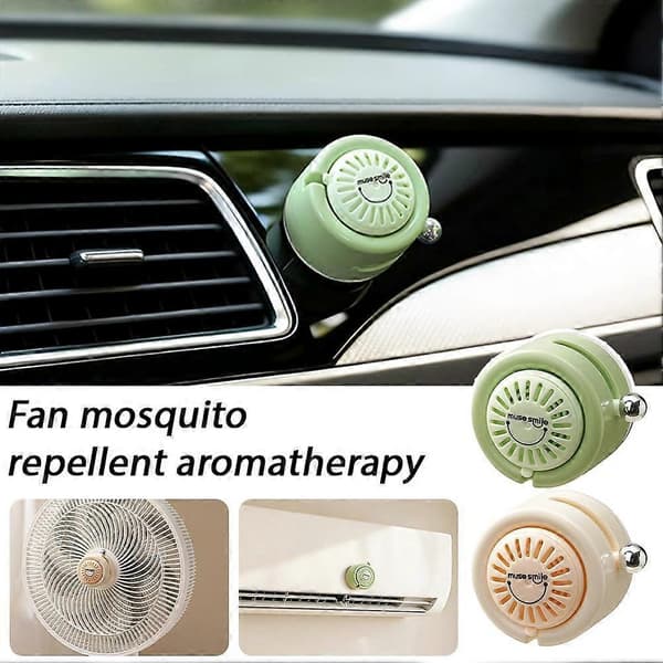 Magnetisk aromaterapilåda med justerbart lock för fläkt och luftkonditionering (Peng) Green