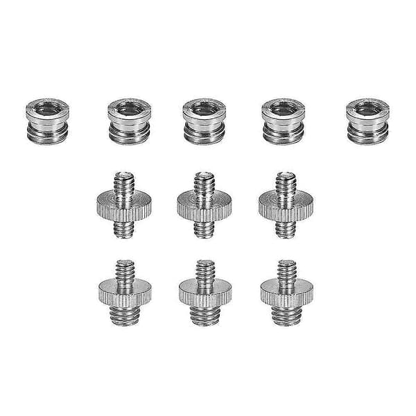 1/4\"-20 og 3/8\"-16 gevindskrueadaptermonteringssæt reduktionsbøsningskonverter (PE)