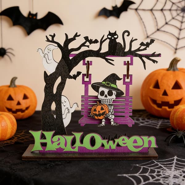 Halloween Träfigurer Svängformade 6-pack (Pe)