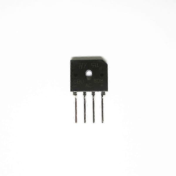 5-pack GBU808 likriktarbrygga platt 8A 800V enfas 4-pin (Peng)