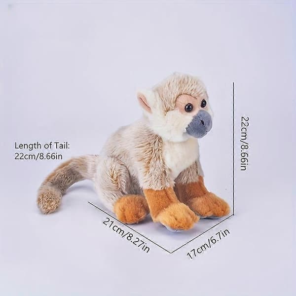 Simulerad maskot ekorr-apa barnleksak plysch liten apdocka leksak (Peng)