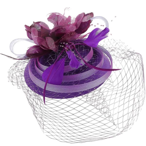 Fascinator-hårband i tyg för bankett, håraccessoar för kvinnor (Peng)
