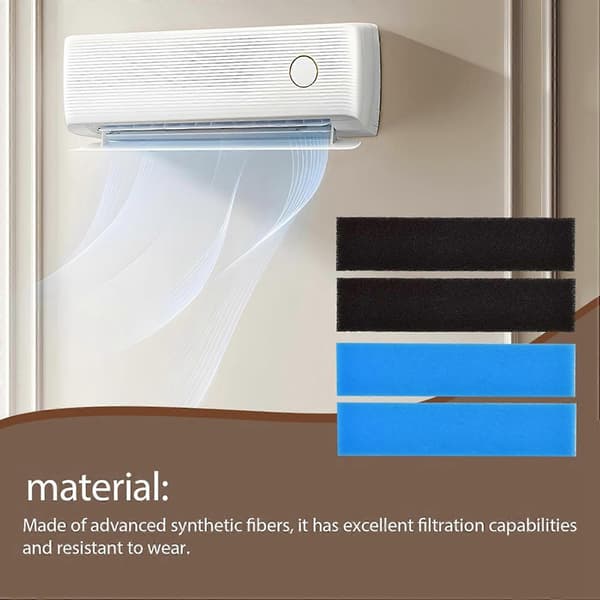 36 kpl vaihtosuodattimia Mitsubishi Electric MAC-2300FT-E MAC-3000FT-E -ilmastointilaitteille (Peng) Black & blue