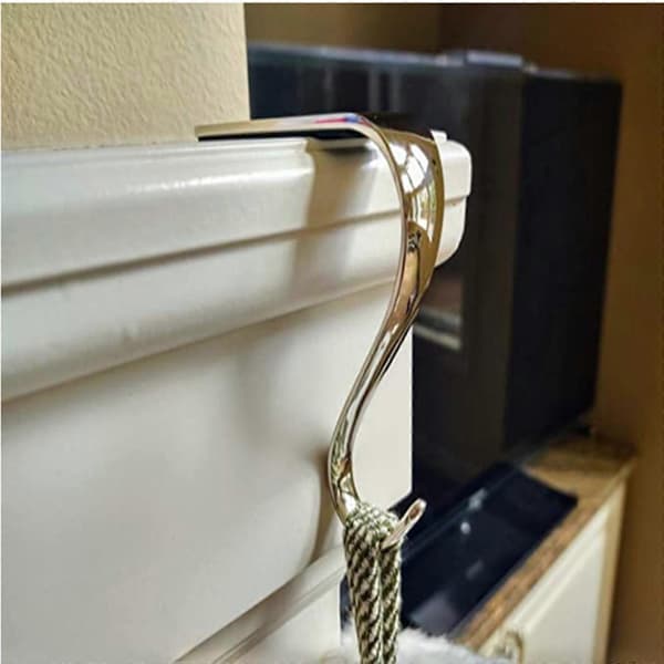 Stabila julstrumpkrokar i järn för montering på spiselkrans (Peng) Silver