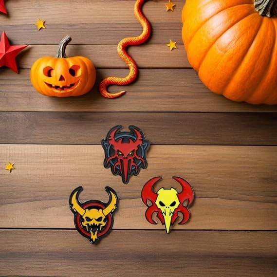 Halloween dæmonbroche sæt med 6 emaljelegering matchende tøj (Pe)
