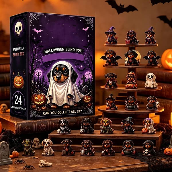 Halloween-dekoration Akryl Pour Gravhund 2D Festligt Sæt (Pe)