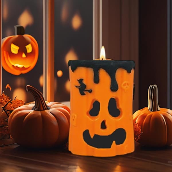 Halloween Silikonform Ljus Återanvändbar Slät Yta (Pe)