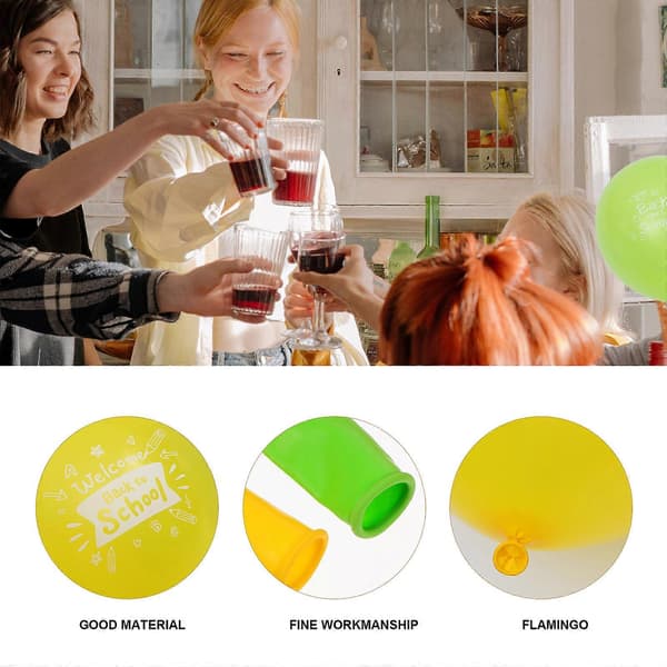 Back to School ballon latexballoner til dekoration 40 stk. assorterede farver (Peng)