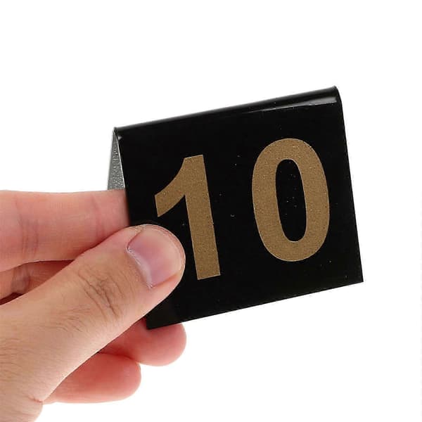 Akryl 24 stk. spil-nummer markører til Halloween-begivenheder (Peng) Black 6.30X5.50X0.20CM