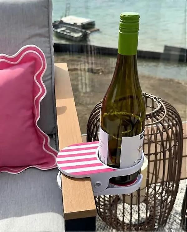 Clip-On Kopholder – Fastgør din drikkevare hvor som helst (Peng) Pink