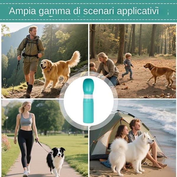 Vattendispenser för hund; Valpvattinflaska för resor 400 ml - Tillbehör