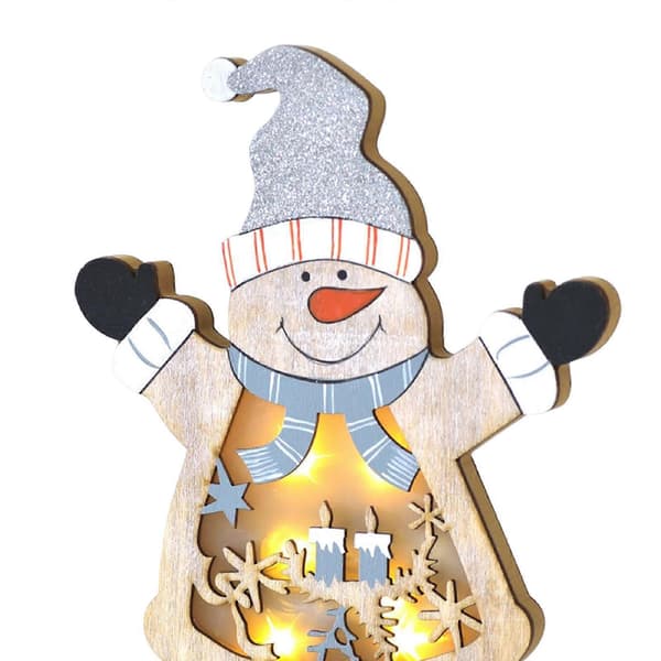 LED Træ Juleborddekoration Feriebutik Vinduespynt (Pingvin) Snowman