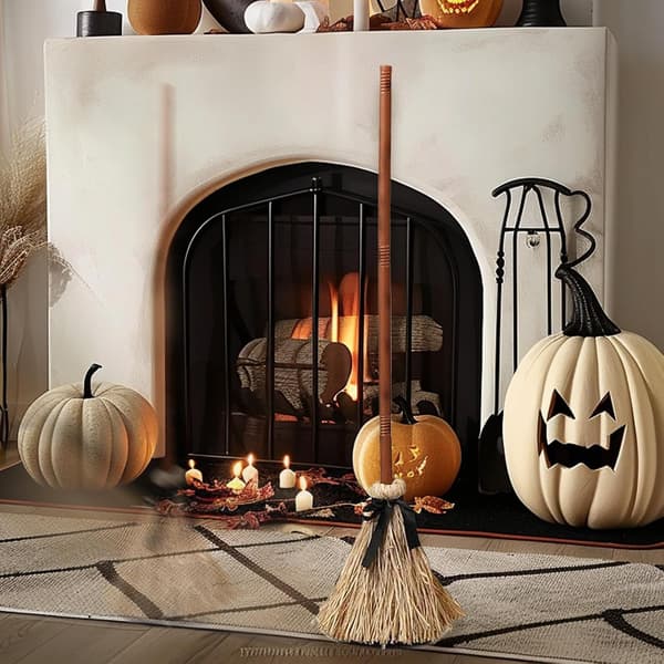 Halloween Heksekost 97 cm høj med lydeffekter (Pe)