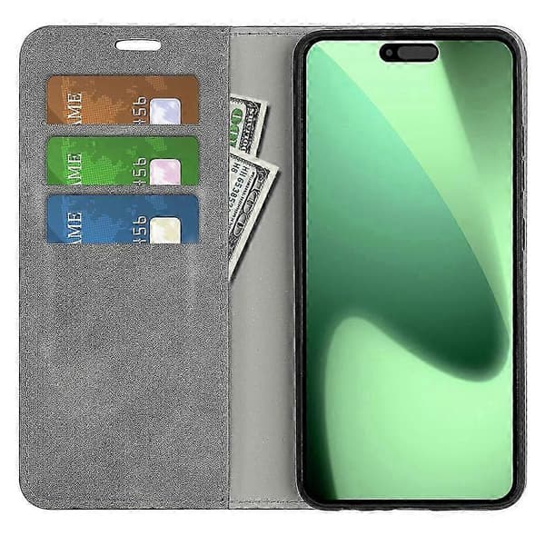 Kompatibel med iPhone 17 Pro-fodral Skin Touch Läderplånboksfodral (PE)