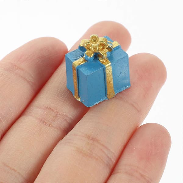 Miniatyrpresentförpackning i harts för dockskåpsdekoration, 25-pack (Peng)