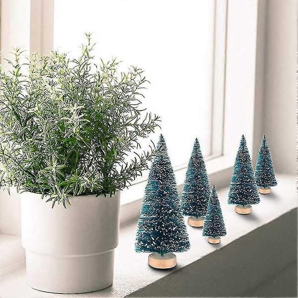 50 st. miniatyr-julgranar, små frostade tallar - MXBC (Peng)