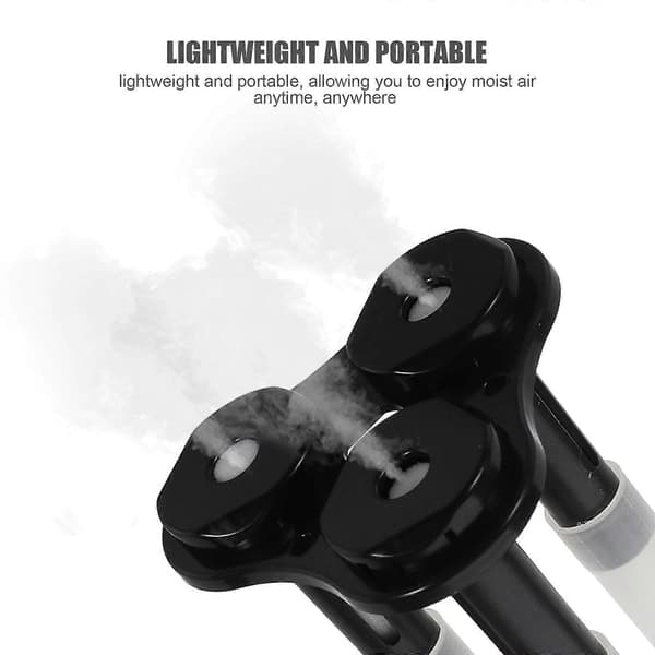 Atomiseringsfäste USB Mini-luftfuktare för förbättrad luftkvalitet på kontoret, svart, 5 st (Peng) Black 12.00X6.50X6.50CM