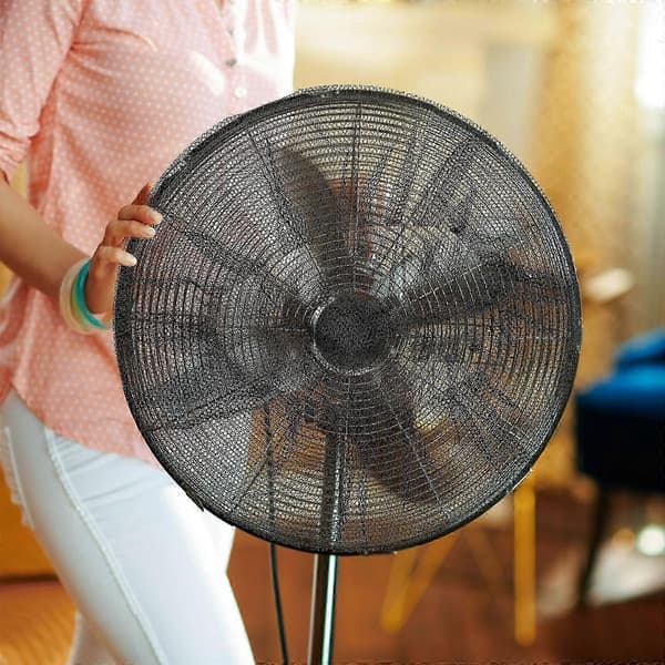 6 stk. genanvendeligt ventilatorbeskyttelsesdæksel, elektrisk ventilatordæksel, sikkerhedsnet til ventilator (Peng)