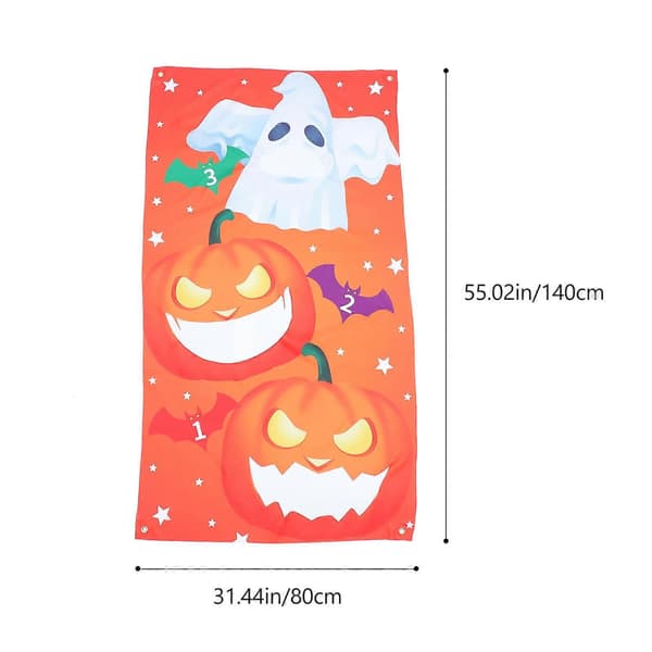 Halloween kaste-spil flag til indendørs og udendørs leg, 1 sæt børne-kaste-spil banner (Peng)