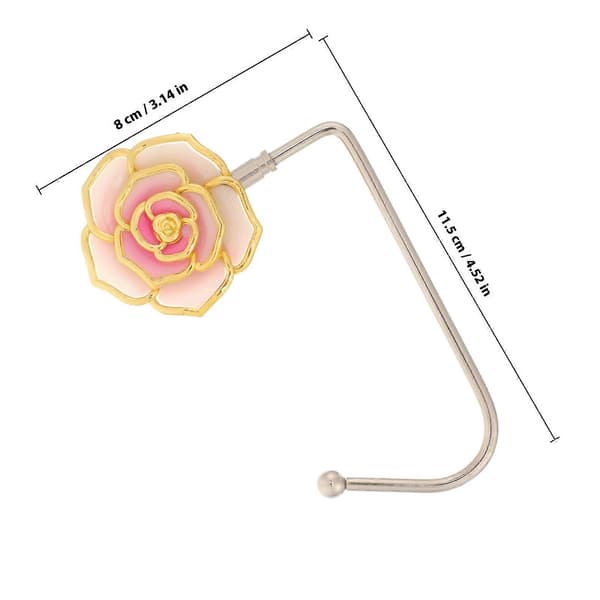 Julstrumpkrok för öppen spis i zinklegering, multifunktionell krok, rosa (Peng)
