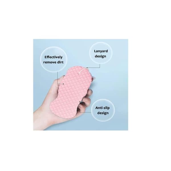 Eksfolierende kropssvamp, ultrablød badesvamp, skrubbebadesvamp (pink + blå) (Pe)