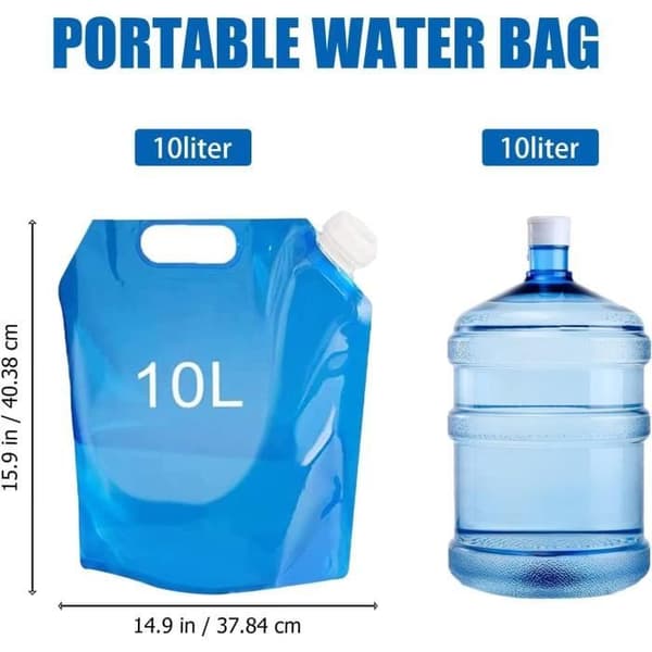 Vattenbehållare - Ej specificerad - 4 x 10L - Hopfällbar - Bärbar - Läckagesäker (Peng)