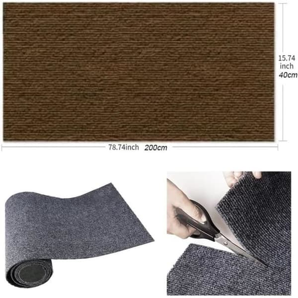 Kradsestolpe - Selvklæbende kradsemåtte - 40x200 cm - Khaki - Selvklæbende materialer (Pe)