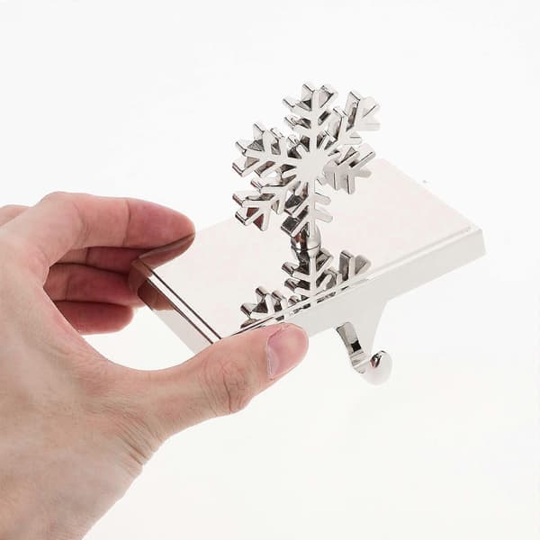 Takkasukan pidike jouluksi, tukeva koukku hopea 1 kpl (Peng) Silver 10.00X7.00X5.00CM