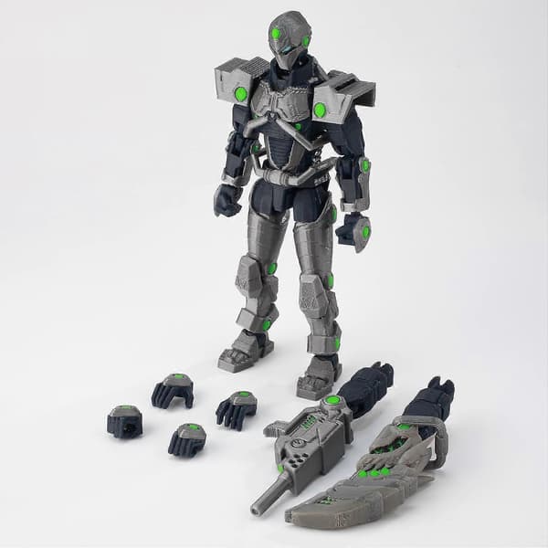 3D-printad flerledad artikulerad docka anime actionfigur modell färdig prydnad (Peng) A