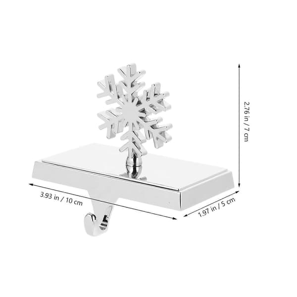 Takkasukan pidike jouluksi, tukeva koukku hopea 1 kpl (Peng) Silver 10.00X7.00X5.00CM