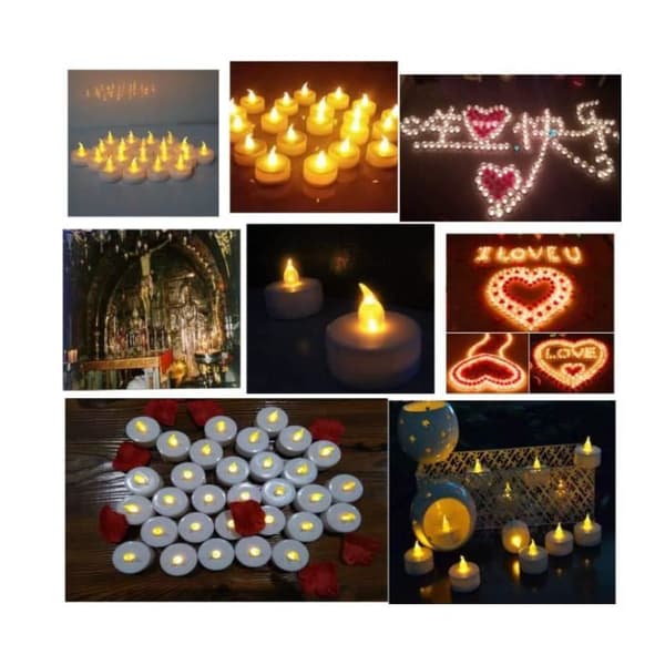 LED värmeljus - Ej specificerat - 24-pack - Flimrande låga - Varmgul - Säker och långvarig (Pe)