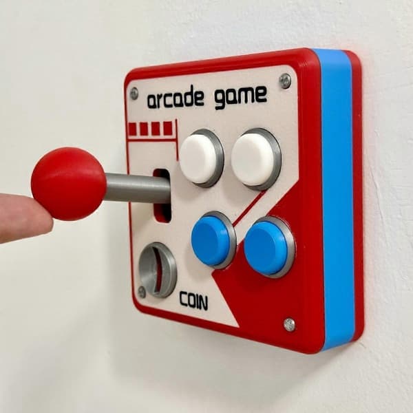 Retro arkadbrytarpanel spelkonsol dekoration liten pryl (Peng)