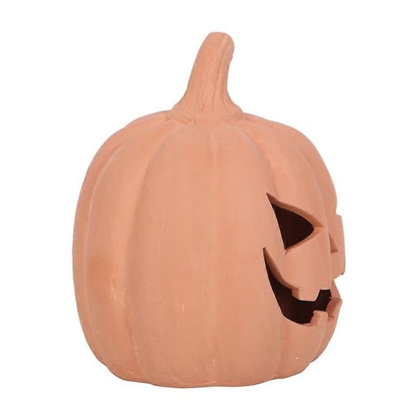 Terracotta pumpa Halloween-dekoration (Peng) Brown 15cm