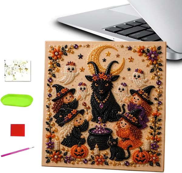 Whispering Woods Halloween Ghost Beads Kit - Säsongsdekoration (Pe)