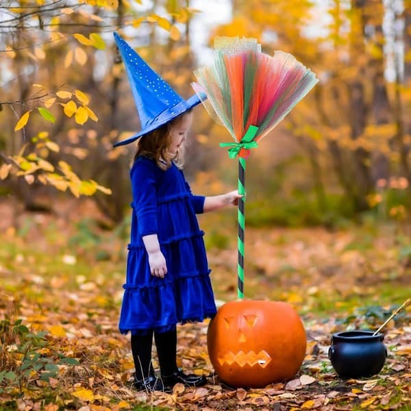 Halloween-häxkvast dekorativ häxkvast för rollspel (Peng)