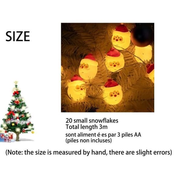 Lyskæde - Uspecificeret - 3M - 20 LED'er - Blinkende lys - Juledekoration (Pe)