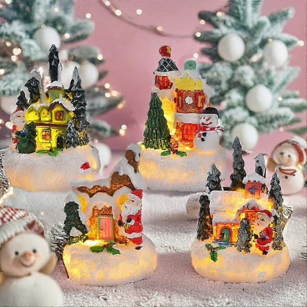 Festlig pepparkaksstuga dekoration, julbyhus prydnader (Peng)