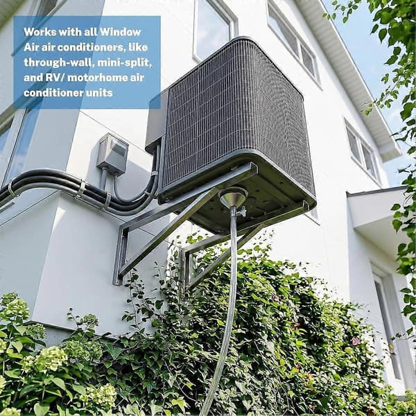 6Ft Magnetisk Vindues-aircondition Afløbssæt, Universelt Bærbart AC-afløbsslangesæt AC-afløbsrør Udskiftning af Kondensvand (Peng)