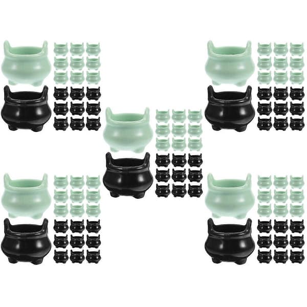 Halloween minigrytor i plast för dekoration, 100-pack (Peng)