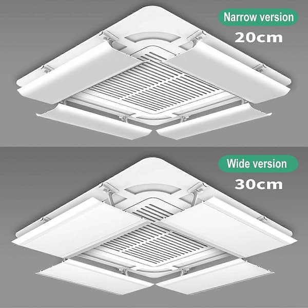 Takmonterad luftkonditioneringsdeflektor, luftriktare för central luftkonditionering och ventilationsgaller (Peng)