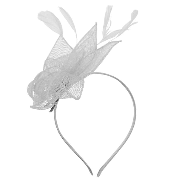 Fascinator-hårband tebjudningshatt hårklämma för kvinnor för formella tillfällen (Peng)
