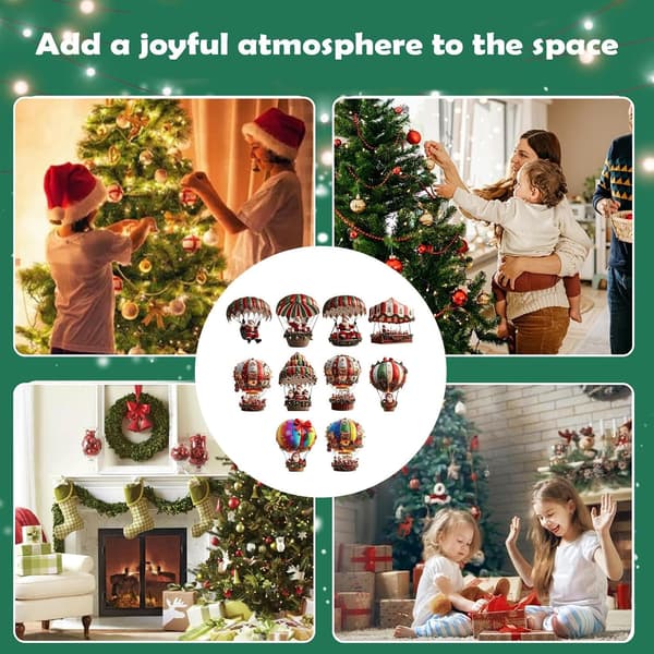 Jultomten Juldekorationer Set 10 Delar Akryl Platt (Pe)