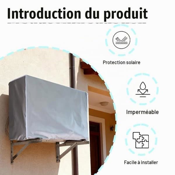 Utomhusskydd för luftkonditionering 85x35x60cm, vattentätt vinterskydd för värmepumpar (Ingen) (Pe)