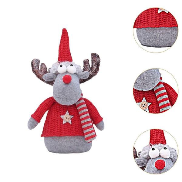 Juldekoration docka bordsdekoration söt julfigur (pingvin) Reindeer