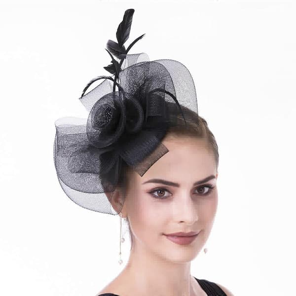 Elegant bröllopsfascinator hatt med nät-slöja pillbox-hatt för sminkfest för bröllopsfest Mrs. Maisel Vit (Peng) White