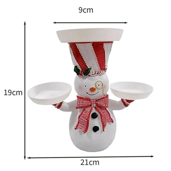 Dekorationer - SODIAL - Julbricka - Harts - Snögubbe - 21 cm (Pe)